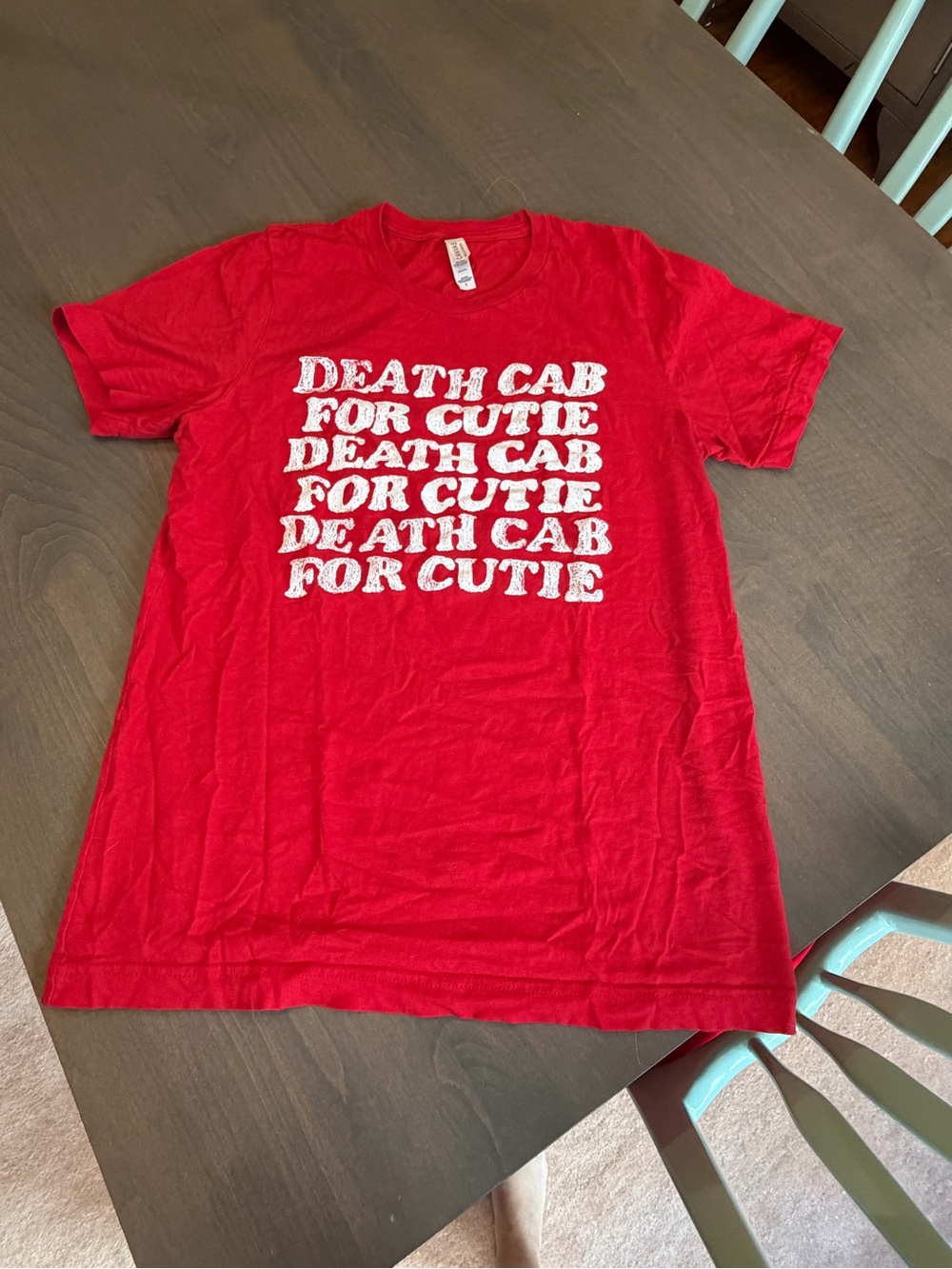 Bella Canvas Red Death Cab For Cutie Repeat Logo Tee